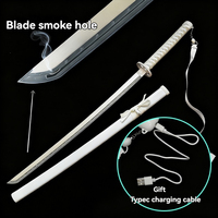 Katana Lumineuse Vaporisable Demon Slayer Cosplay LED Éclairée 104cm Épée Grande Taille Épée d'Anime Cadeau