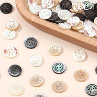 Boutons-pression en coquillage naturel poli à deux trous, forme carrée/étoile, bord lisse, accessoires vestimentaires durables, haut de gamme pour tricots et chemises