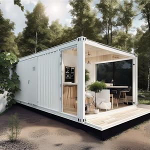 Casa prefabricada modular estilo villa al aire libre casa individual contenedor con un balcón extendido - Product Image 1