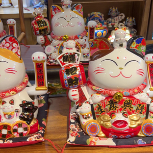 8-inch hoạt động bằng điện tay mèo may mắn gốm may mắn mèo trang trí mục cho lối vào hội trường và tiền sảnh - Product Image 2