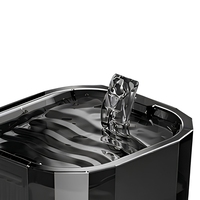 Fontaine à eau sans fil pour animaux de compagnie, grande capacité, résistante aux chutes, distributeur d'eau pour chat en ABS avec séparation, pour usage intérieur