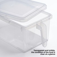 Boîte de conservation alimentaire drainable transfrontalière pour réfrigérateur domestique, panier de rangement transparent superposé pour fruits et légumes, frais