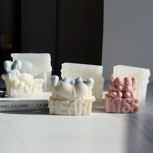 Molde de Silicona para Jabón de San Valentín 2024, Diseño Personalizado Ecológico, Molde de Yeso con Forma de Corazón y Beso para Regalos de Parejas - Product Image 3