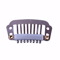 Perruques d'extension de cheveux, accessoires avec Clips et dos en silicone pour Extensions capillaires, outils, 28mm, 8 pièces