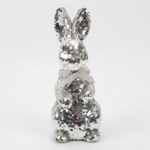 Meichuanghuui горячий Пасхальный кролик баббит украшение на заказ красочный диско Пасхальный подарок Кролик орнамент с бантом для праздника - Product Image 1