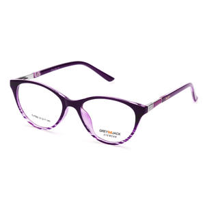 Monturas de gafas Grey Jack Cat Eye para mujer, montura completa TR90 con bisagras de resorte, diseño color block, tendencia de moda. - Product Image 5