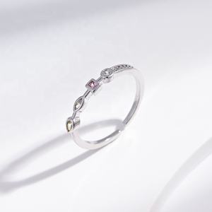 OEM plata 925 sterling silver adjustable cheap woman fashion <b>ring</b> wholesale wedding 18k gold clover <b>dainty</b> zircon finger <b>rings</b> - Product Image 3