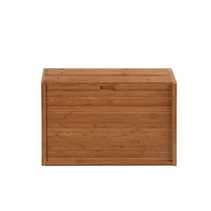 Caja de Pan de Bambú con Tapa Abatible, Color Natural, 23.5x38x19.5 cm, Apilable, Diseño Moderno, Almacenamiento de Pan - Product Image 4