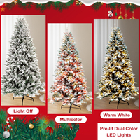 Sapin de Noël géant en épicéa en PVC avec lumières Joyeux Noël Vrai Décor à la maison Vacances