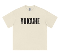 Vente en gros 305G T-shirt pour hommes imprimé sur mesure 100% coton col rond surdimensionné Style formel imprimé sur mesure