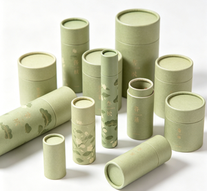 Eco Friendly Biodegradable Round Incense Paper Tube Custom Logo Hot Gold Foil Stick Incense Packaging Cylinder - Product Image 1