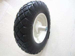 Rueda <span class=keywords><strong>de</strong></span> Poliuretano Sólida <span class=keywords><strong>de</strong></span> 16 Pulgadas 4.00-8, Rueda para <span class=keywords><strong>Carretilla</strong></span> Antipinchazos, Rueda para Carro <span class=keywords><strong>de</strong></span> Poliuretano Sólido <span class=keywords><strong>de</strong></span> Fábrica China - Product Image 5