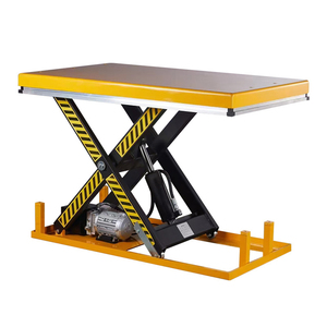 高品質荷重1t高さ1mシザープラットフォームSize1300 * 820mm油圧シリンダー電気リフトテーブル - Product Image 5