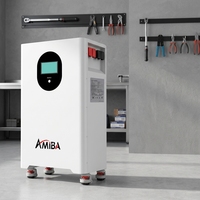 Batterie murale LiFePO4 16 kWh 51,2 V compacte pour stockage d'énergie domestique, idéale pour la sauvegarde des systèmes solaires et l'alimentation domestique