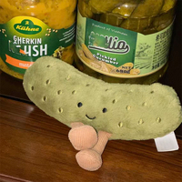 Nouveau Modèle Limité Jelly Cat Real Shooting Pickled Cucumbers, Jouets en Peluche Super Doux en Tissu, Thème Anniversaire, Vente en Gros, Autres Peluches pour Enfants