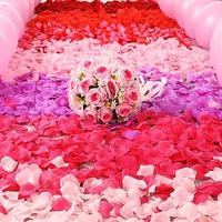 Pétales de rose artificiels en soie pour décoration de mariage, demande en mariage romantique, Saint-Valentin, fête prénuptiale, décoration de fête