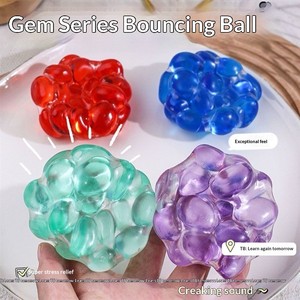 Boule anti-stress en pierres précieuses, perles sept couleurs faites à la main, divertissement par le pétrissage, outil <span class=keywords><strong>de</strong></span> relaxation, esthétique soignée - Product Image 4