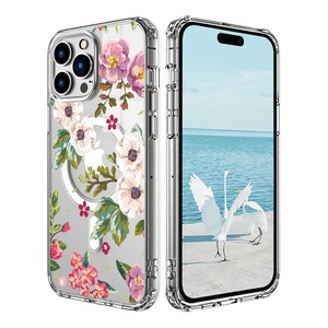 <span class=keywords><strong>Cover</strong></span> protettiva magnetica trasparente con fiori dipinti per <span class=keywords><strong>iPhone</strong></span> 17 Pro, 16, <span class=keywords><strong>Apple</strong></span> 15, <span class=keywords><strong>14</strong></span>, 13 Pro Max - Product Image 4