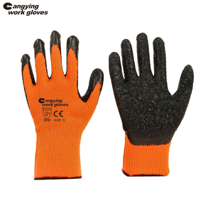 Guanti da lavoro invernali CHUANGYING Safety Rubber & Grey White poliestere espanso lattice comodo e protettivo - Product Image 6