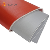 Matériau de joint de conduit flexible résistant à la chaleur, tissu en fibre de verre recouvert de caoutchouc silicone pour système HVAC