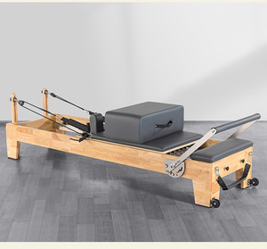 Durable Oak Adjustable Pilates <strong>Bed</strong> for Pilates Studio and Rehabilitation Training - Product Image 5