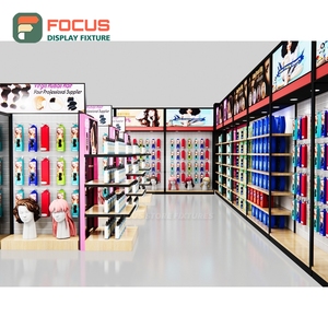 ตู้โชว์วิกผมแบบกำหนดเองพร้อมท็อปกระจก ชั้นวางหลายชั้น ลิ้นชักในตัว ตู้โชว์สินค้าสำหรับร้านค้า - Product Image 3