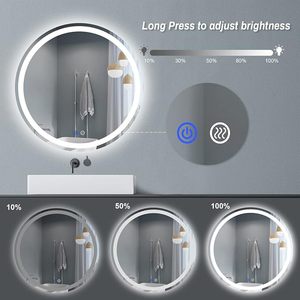 Specchio a LED intelligente da bagno senza telaio per grandi produttori Design moderno IP44 vetro Float Anti-Dumping <span class=keywords><strong>tariffe</strong></span> retroilluminate <span class=keywords><strong>luce</strong></span> da bagno - Product Image 4