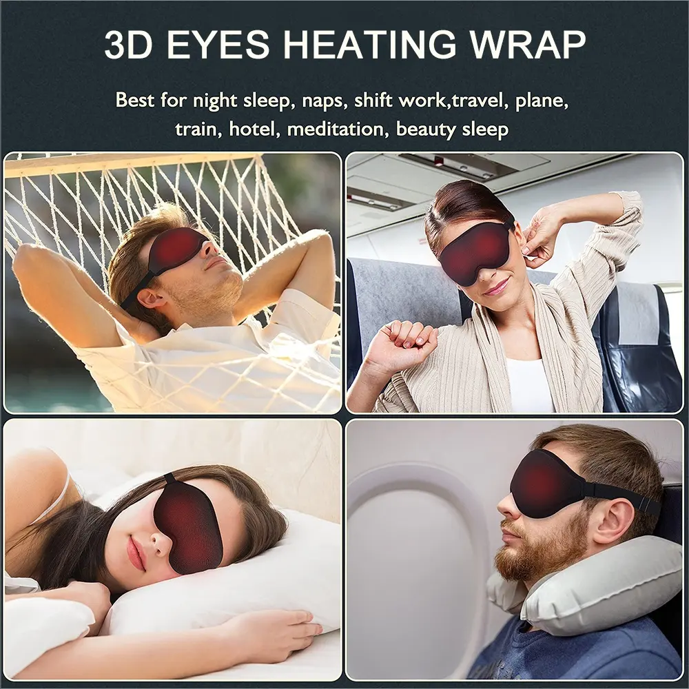 3d Verwarmd Oogmasker Met 3 Warmte-Instellingen Casual Stijl Oogverwarming Pad Voor Gezwollen Ogen Voor Zomer En Winter