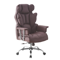 Chaise de bureau de direction moderne à dossier haut en cuir synthétique de haute qualité, réglable en hauteur, pivotante, certifiée EN1335, métal chromé