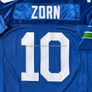 Camiseta de fútbol americano bordada azul real de la mejor calidad para fanáticos listo para enviar - Product Image 4