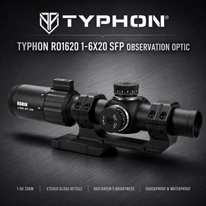 Typhon lpvo 1-6X20สโคปแก้วลายพรางยุทธวิธี, กล้องส่องล่าสัตว์พร้อมตัวยึดกล้องยุทธวิธีทำจากอลูมิเนียม - Product Image 1