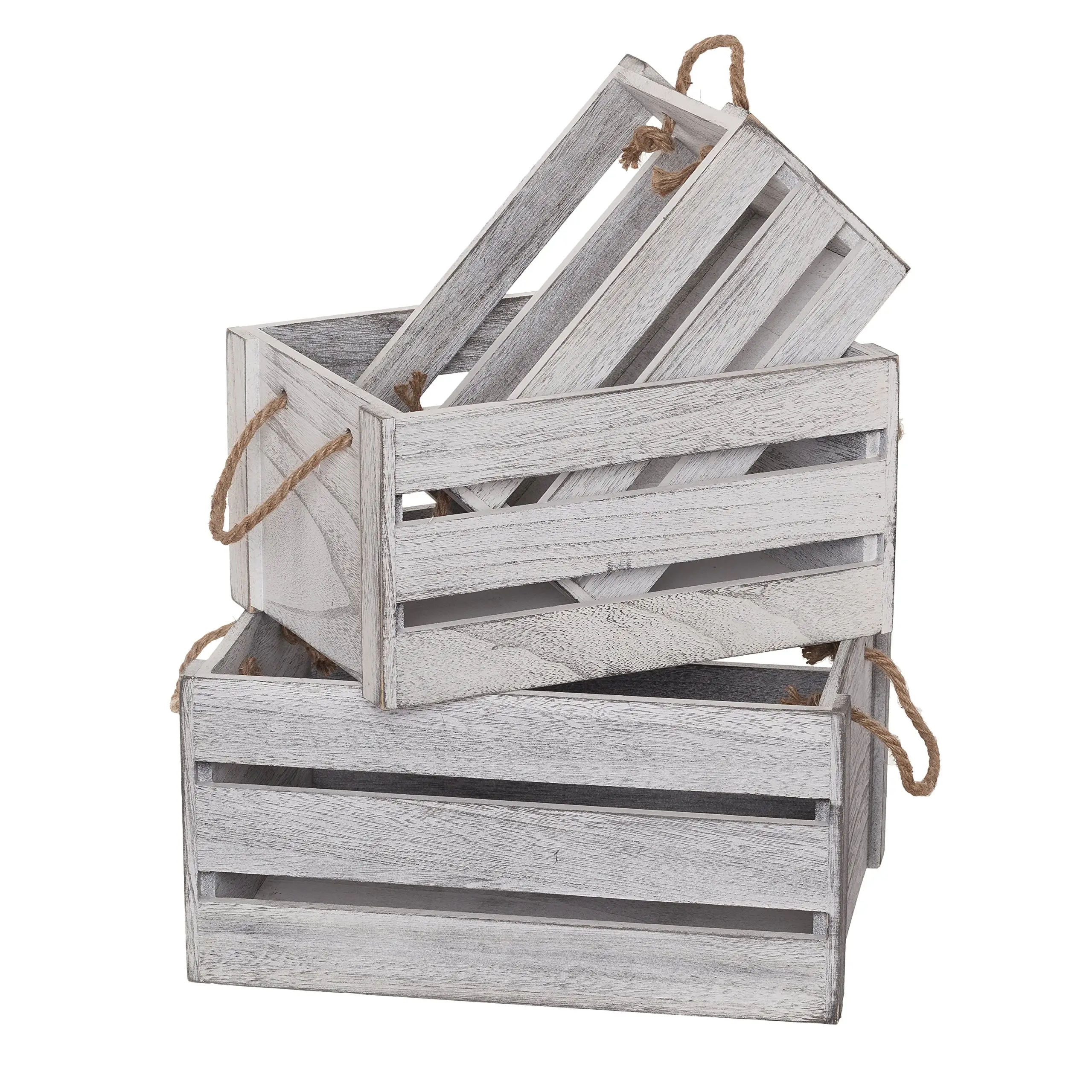 Wholesale Decorative Storage Wooden Crates Small Farmhouse Wood Box for fruit