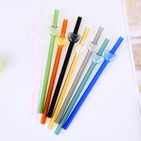 Tubes en verre givré moderne à haute teneur en silice boronée, best-sellers transfrontaliers pour pailles, embouts de fumée SWEET PUFF