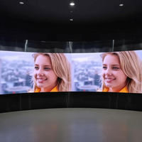 Écran LED incurvé P3 P2.5 pour stand d'exposition, écran LED incurvé à 360 degrés