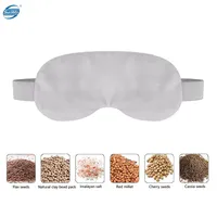 Masque oculaire réutilisable et micro-ondable en tissu peluche doux, compresse chaude/froide réutilisable pour soulager le stress oculaire