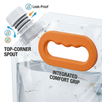 Couvercle inviolable transparent de qualité alimentaire imprimé personnalisé pochette d'emballage de détergent debout sacs de pochettes à bec verseur