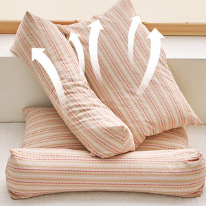 Almohada cervical de trigo sarraceno, núcleo de almohada individual, almohada cervical de tracción, para uso doméstico en adultos, triangular, extraíble y lavable - Product Image 1