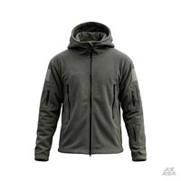 Vêtements de chasse camouflage coupe-vent en gros, doublure polaire double face, vestes tactiques d'hiver pour hommes, pour le camping et l'escalade