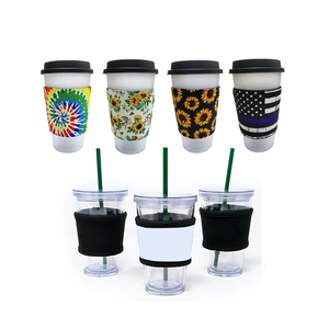 Mangas de café helado de neopreno con aislamiento reutilizable <span class=keywords><strong>Manga</strong></span> aislante de taza para bebidas frías Portavasos - Product Image 1