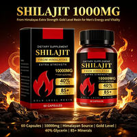 Capsules de Shilajit 1000mg, 60 unités, Complément Herbal, Fabricant OEM sous Marque Privée