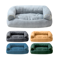 Lit pour chien en polaire doux, grand canapé pour chien, coussin chaud, tapis antidérapant, lit pour animaux de compagnie, Lit Pour Chien Grand Hundebett