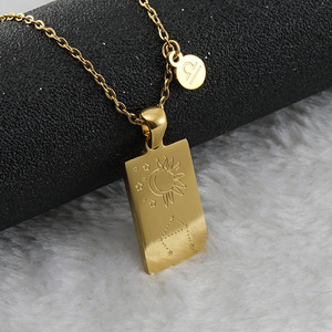 Collar con Colgante de los 12 Signos del Zodiaco |   Joyería Astrológica de Acero Inoxidable con Baño de Oro PVD de 18K para Hombre y Mujer |   Resistente al agua y sin decoloración - Product Image 3