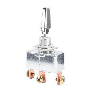 SPDT 3-Pin Heavy Duty 50 Amp 12V Toggle Switch 3 Position ON-OFF-ON Chrome Plated for Automotive Car & Truck Auto Switches