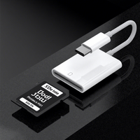 Lecteur de cartes OTG Type-C pour téléphone portable et ordinateur, adaptateur haute vitesse avec prise en charge SD/TF, matériau plastique