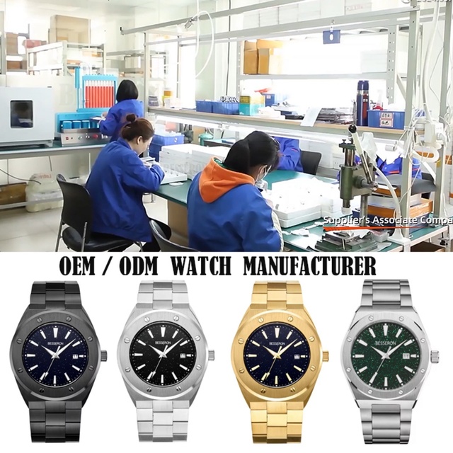 ODM Design Your Own Wrist Watch Stainless Steel Black Color Japan Quartz Movement Men Wrist Watch