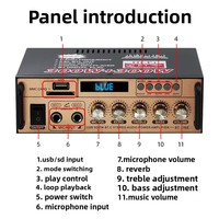 Amplificateur stéréo miniature multifonctionnel BT198E, mini récepteur, lecteur MP3 pour voiture et usage domestique