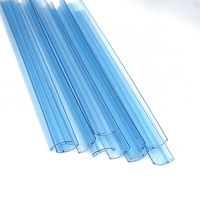 Bande de profilé plastique extrudé en PVC transparent bleu, antistatique, durable, moderne et économique pour la vente en gros