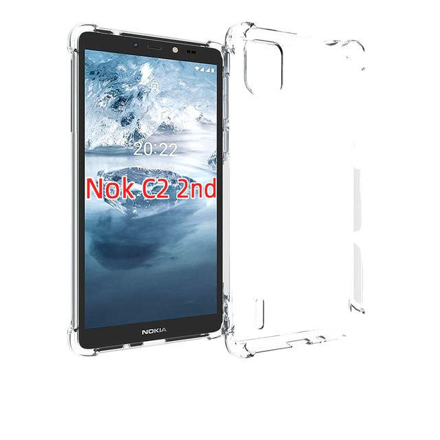 Transparent Tpu Case for Nokia C2 2nd Edition Mobile Phone Case Four Corners Airbag Cover for Nokia X30 G60 5G