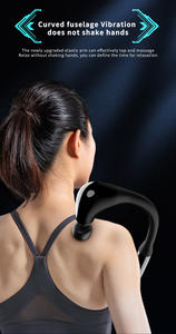 Pistola de masaje de mano de tejido profundo, 4 cabezales de masaje, 5 velocidades, intensidad ajustable, mangos curvos, martillo de masaje de espalda para el cuerpo - Product Image 6