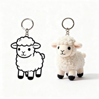 Jouets en peluche doux et écologiques personnalisés, adorable jouet animal en peluche, agneau en peluche, rembourrage en coton PP, porte-clés léger pour sacs, cadeaux de Noël
